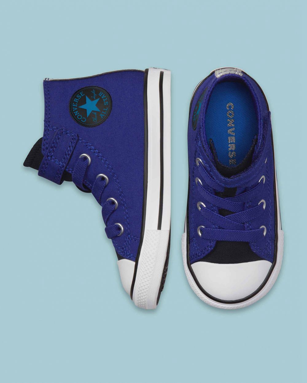 Converse Chuck Taylor All Star Reflective 1v Toddler Høye Sko Barn Blå | 7359TONDY