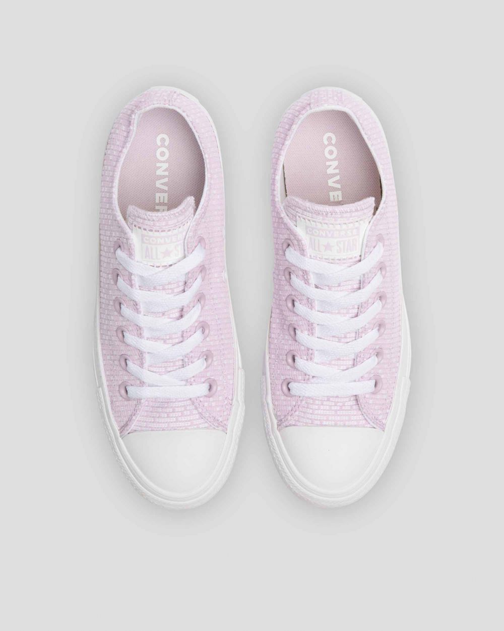 Converse Chuck Taylor All Star Reversed Stitched Lave Sko Dame Rosa | 4589CGALK