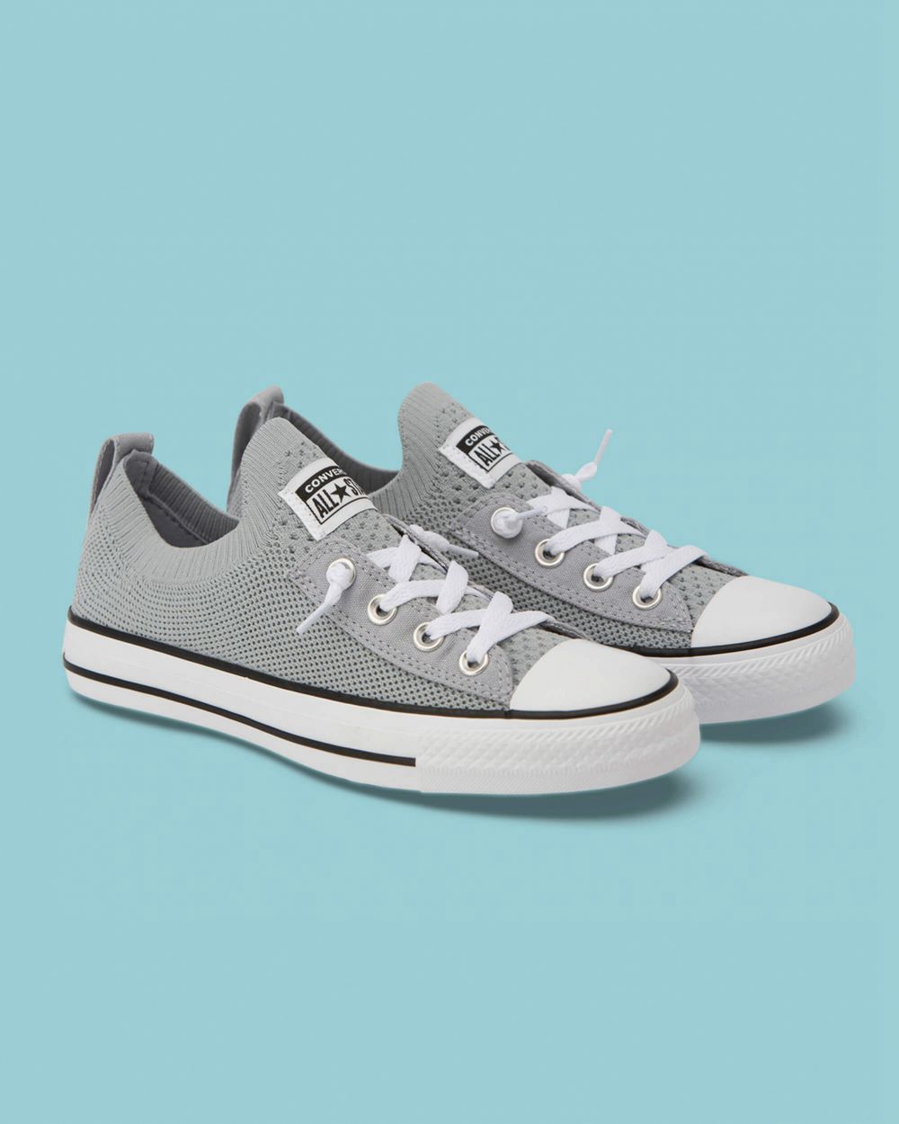 Converse Chuck Taylor All Star Shoreline Knit Slip On Sko Dame Grå | 2450ZPEGO