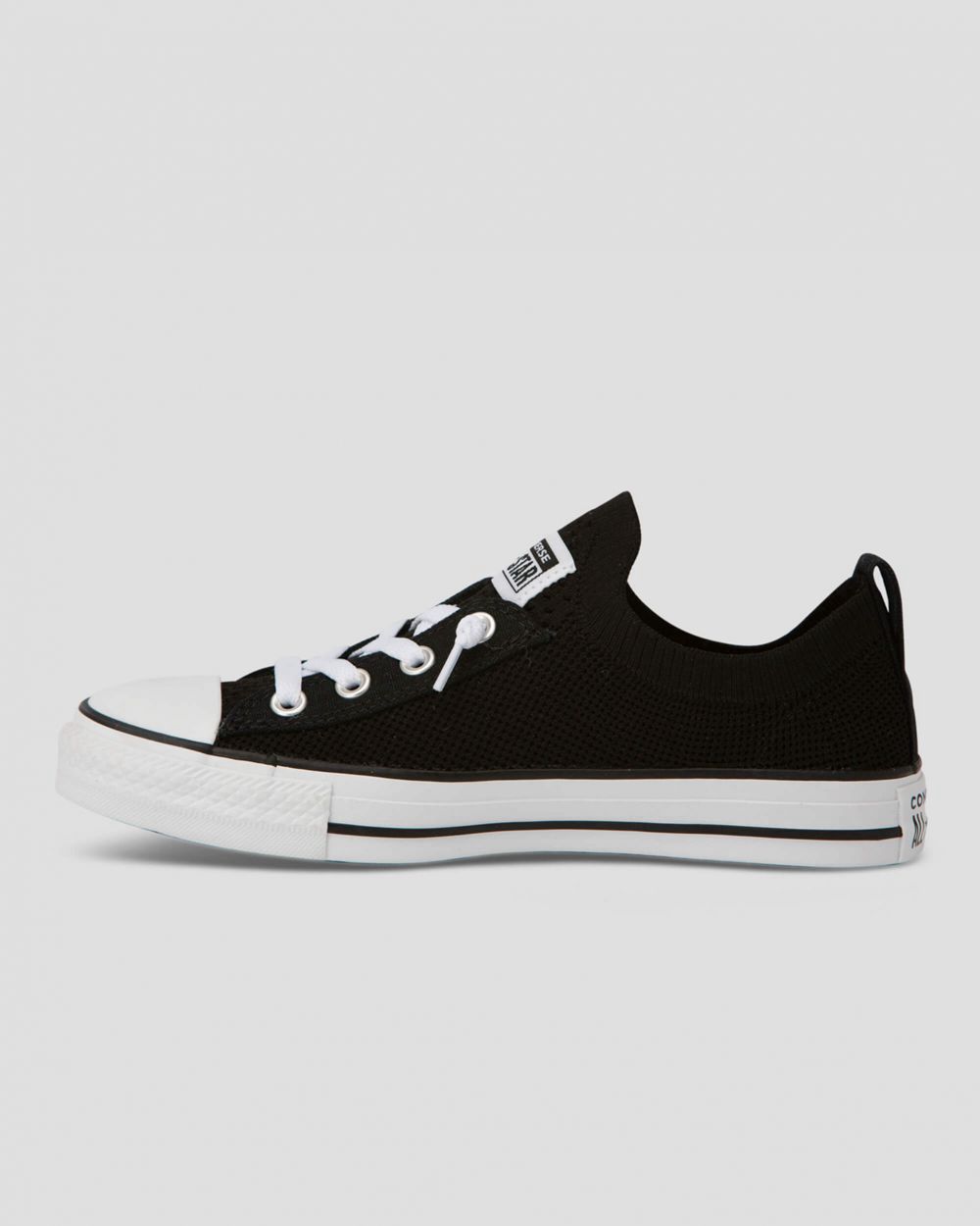 Converse Chuck Taylor All Star Shoreline Knit Lave Sko Dame Svarte | 8590UQPXF