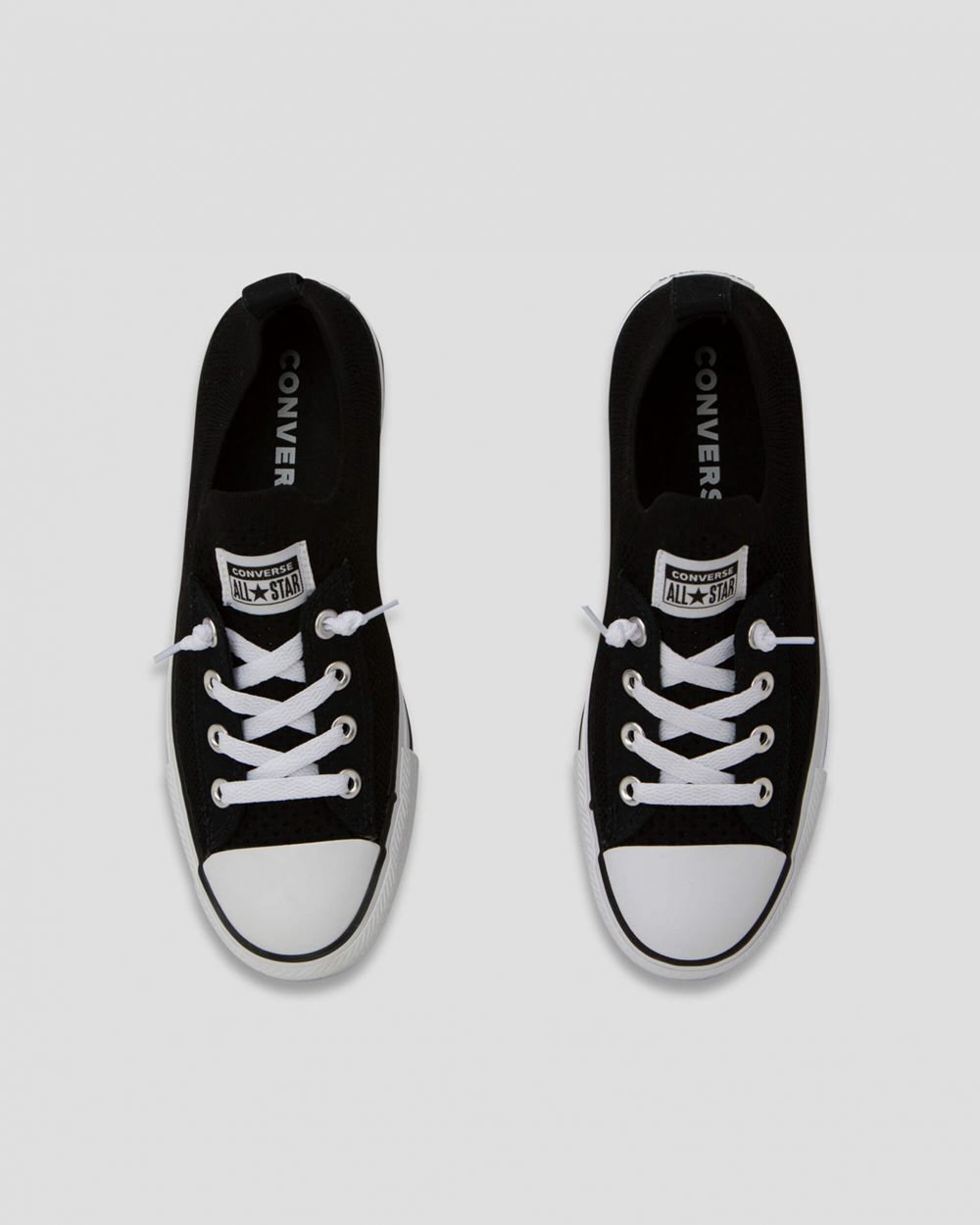 Converse Chuck Taylor All Star Shoreline Knit Lave Sko Dame Svarte | 8590UQPXF