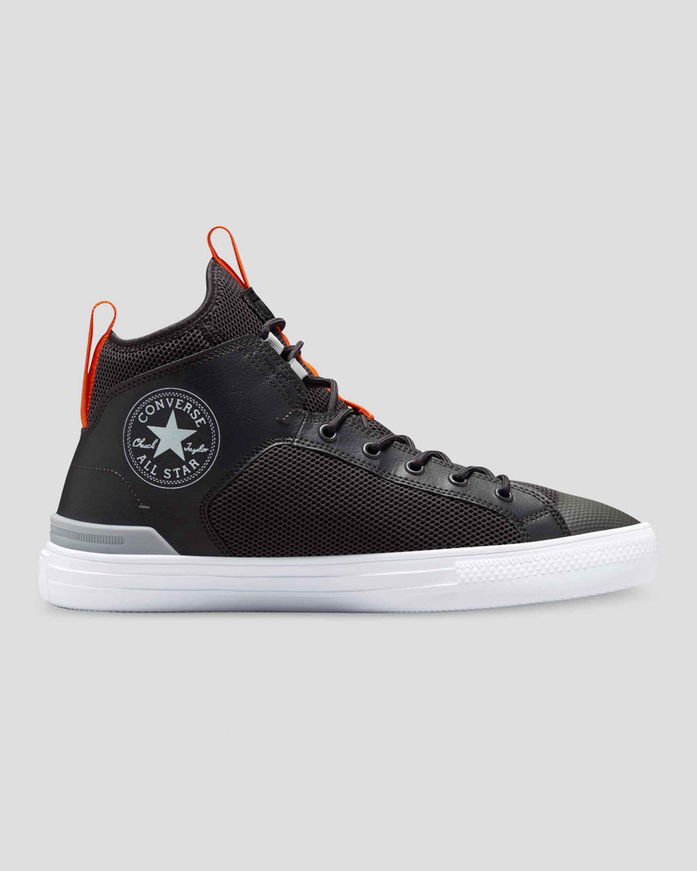 Converse Chuck Taylor All Star Ultra Lær & Mesh Midtsko Herre Svarte | 3297PLCOX