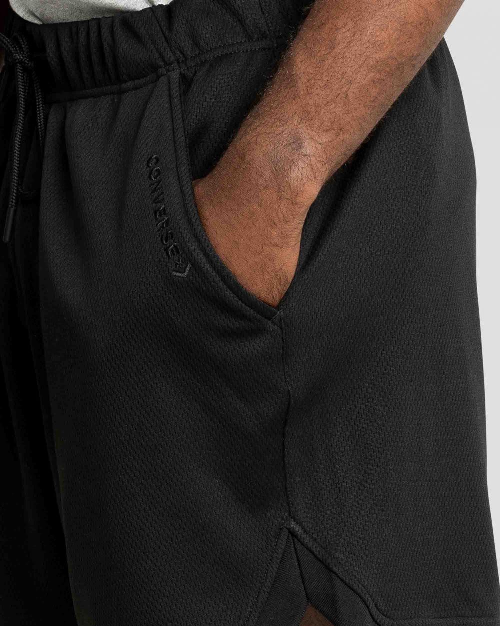 Converse Court Lifestyle Mesh Shorts Herre Svarte | 6792RGNOT