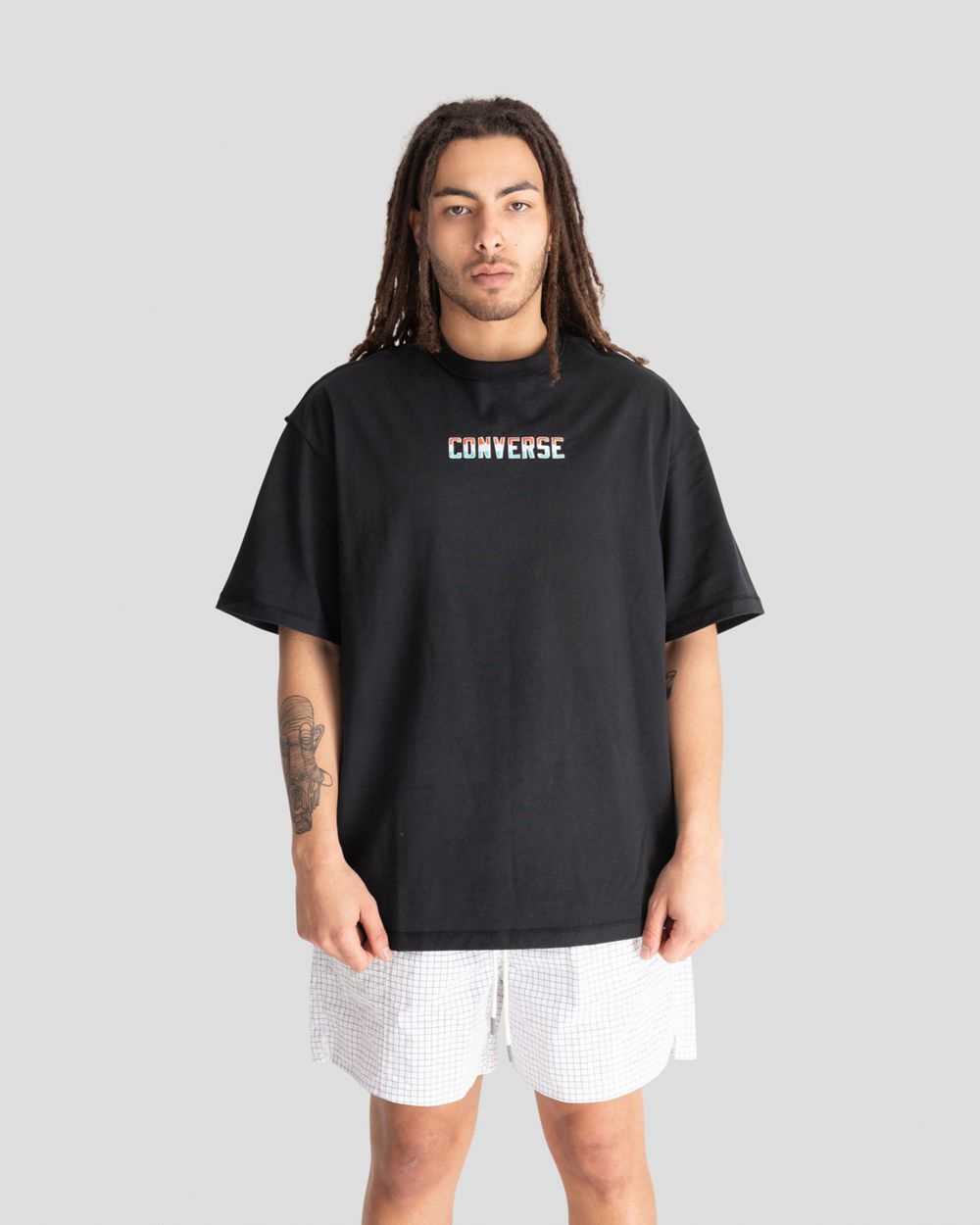 Converse Court Ready Graphic T-skjorte Herre Svarte | 2871XVTEL