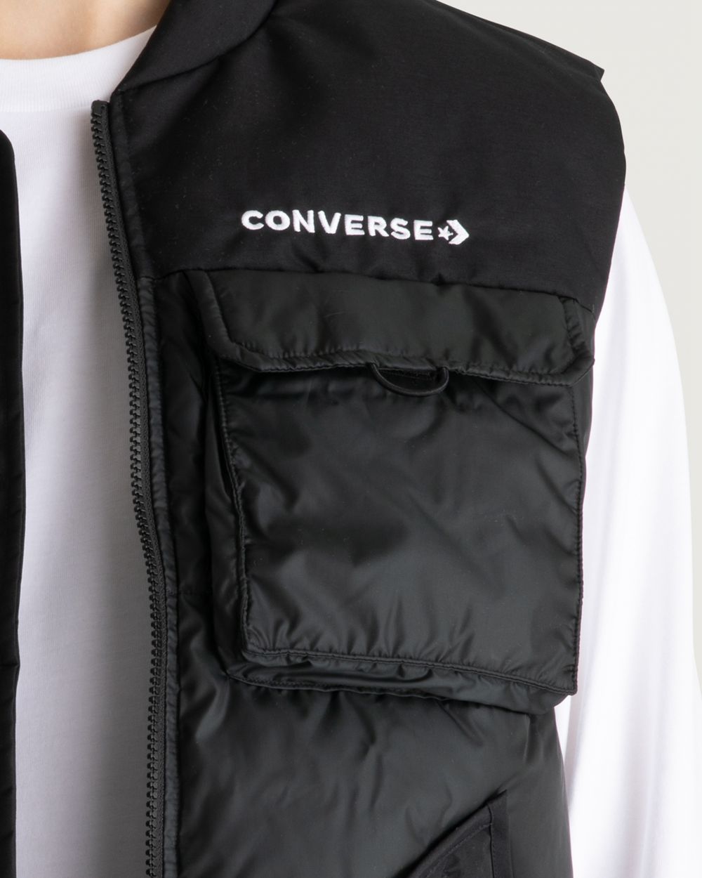 Converse Down Vest Herre Svarte | 0873SKQCZ