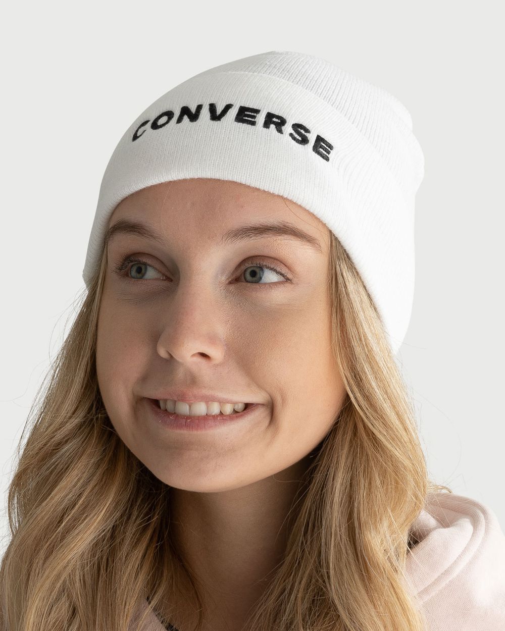 Converse Embroided Beanie Dame Hvite | 9028VCHWM