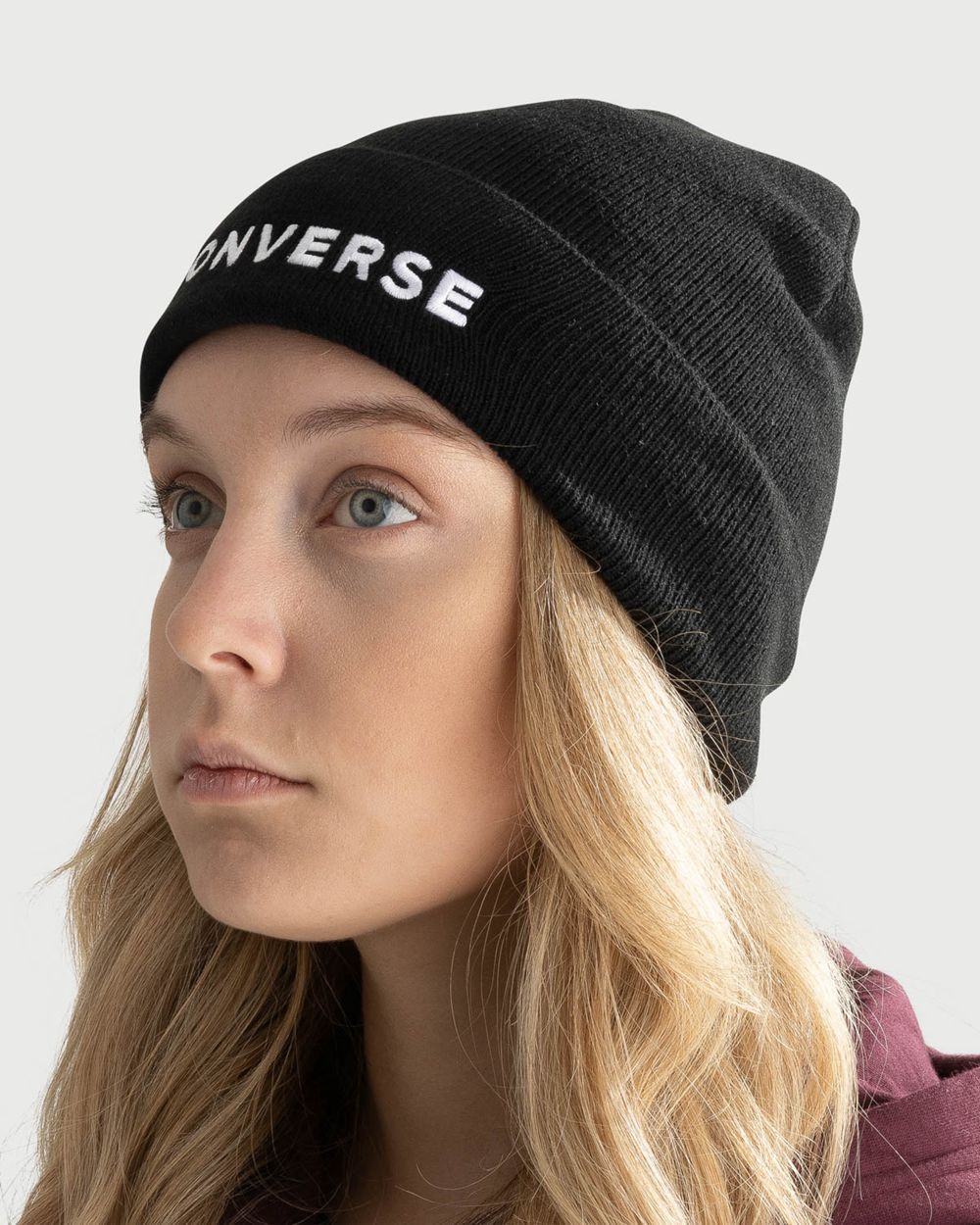 Converse Embroided Beanie Herre Svarte | 0429CFYIS