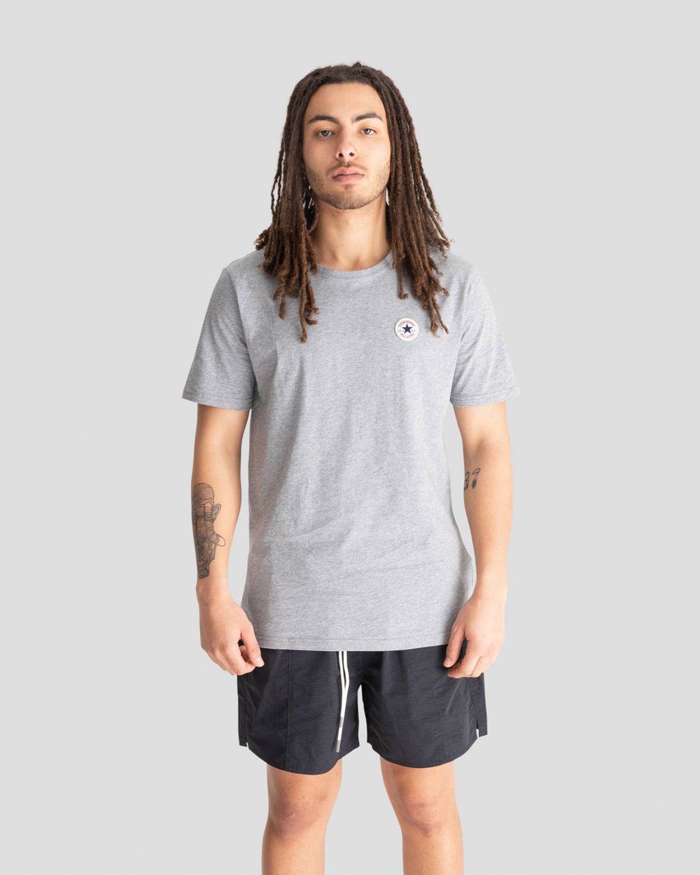 Converse Essential Kort Sleeve T-skjorte Herre Grå | 0138GUTYJ