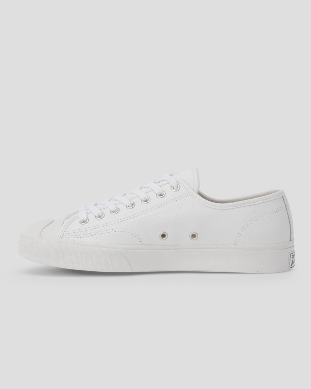 Converse Jack Purcell Foundational Lær Lave Sko Dame Hvite | 5861GPKYM