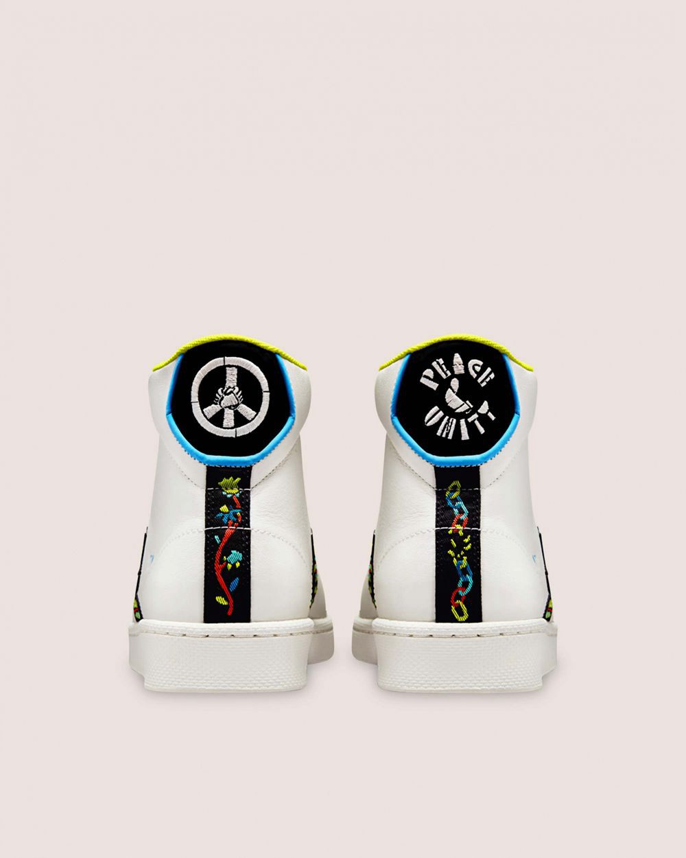 Converse Pro Lær Peace & Unity Høye Sko Herre Hvite | 9246KPEHB