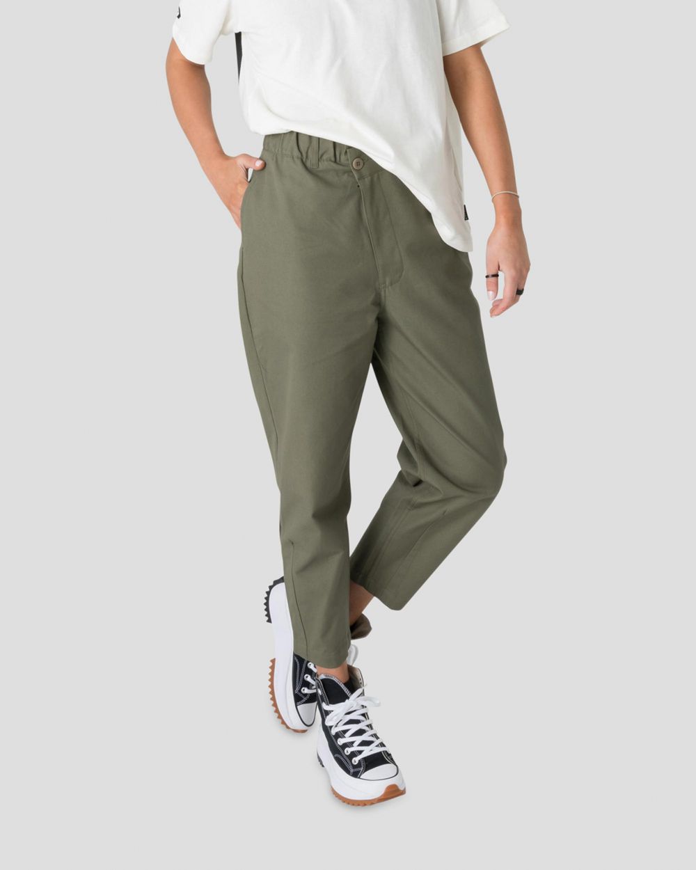 Converse Shapes Triangle Front Chino Bukse Herre Olivengrønne | 9382MKREG