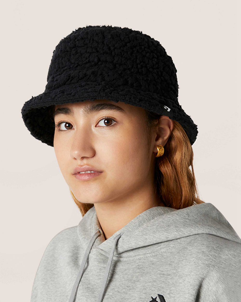 Converse Sherpa Bucket Hatt Dame Svarte | 6934RVSEZ