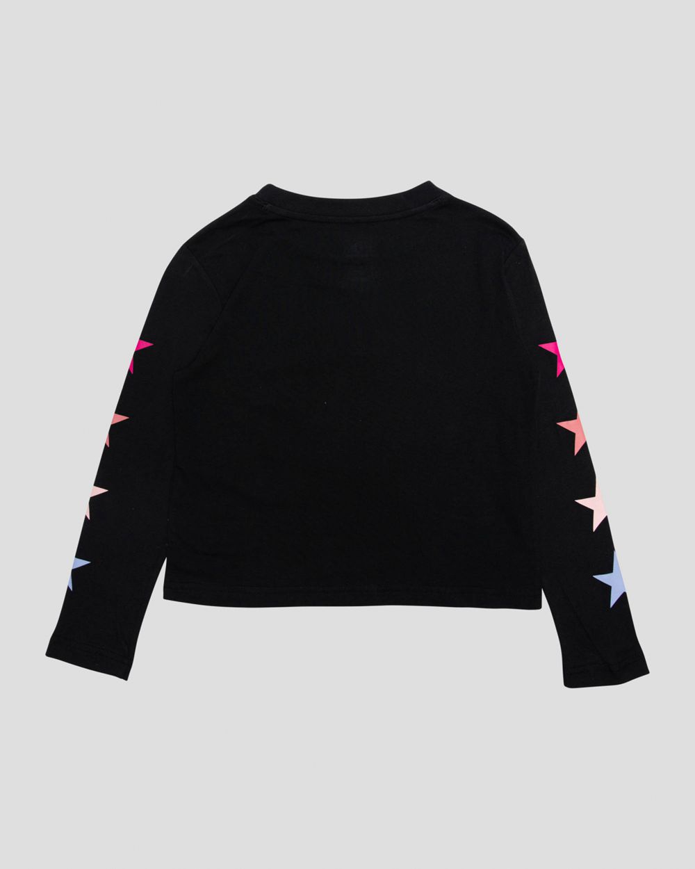 Converse Star Graphic Long Sleeve Junior T-skjorte Barn Svarte | 3740DLAHJ