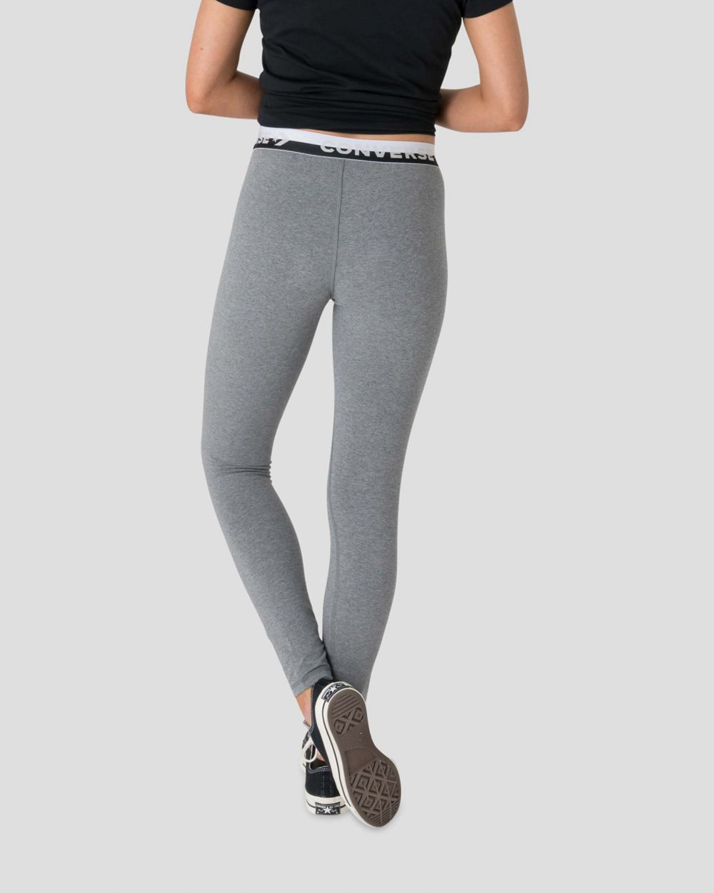 Converse Wordmark Leggings Dame Grå | 5926FMSKU