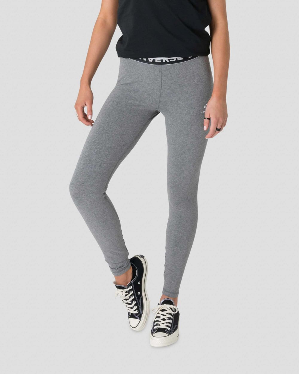 Converse Wordmark Leggings Dame Grå | 5926FMSKU