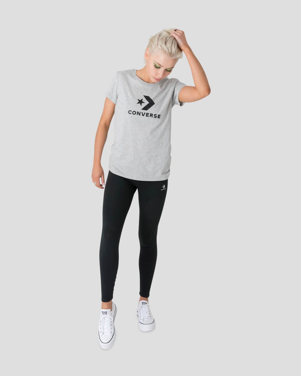 Converse Wordmark Leggings Dame Svarte | 2047GRLJO