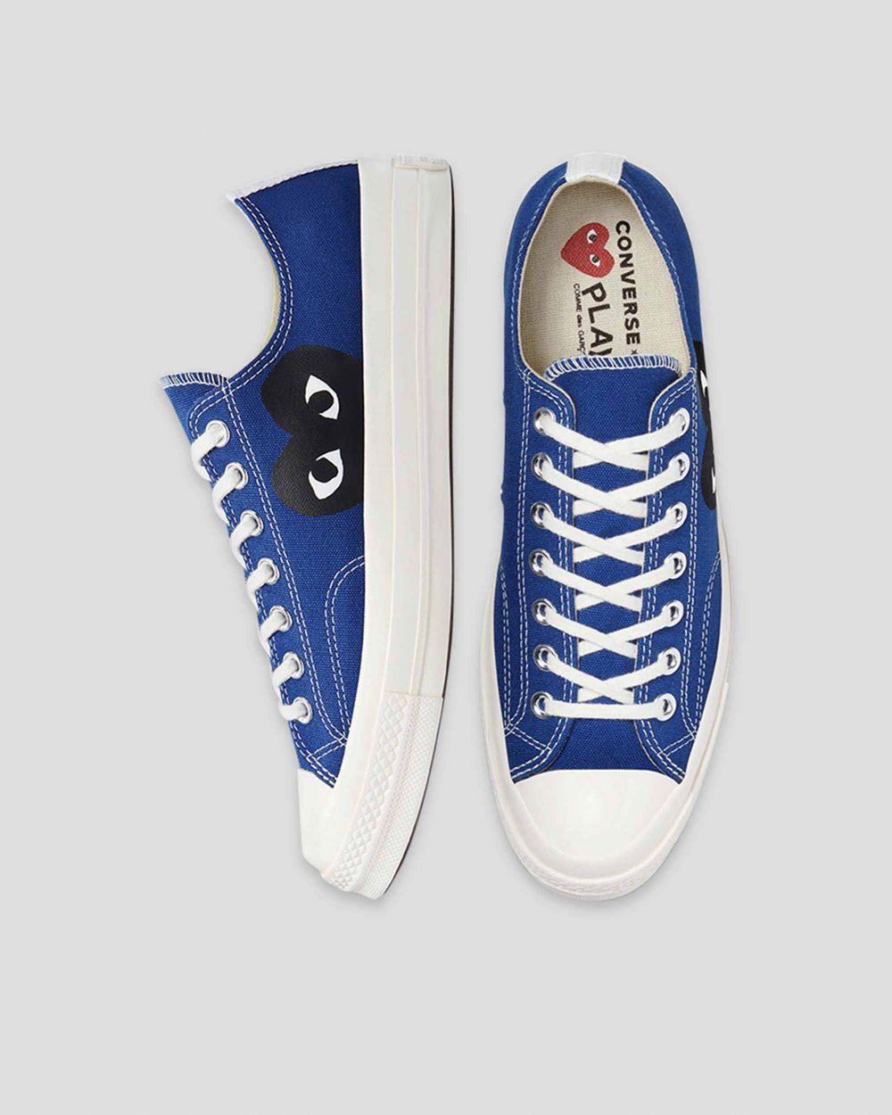 Converse X Comme Des Garçons Chuck 70 Play Lave Sko Dame Blå | 2743YHJEN